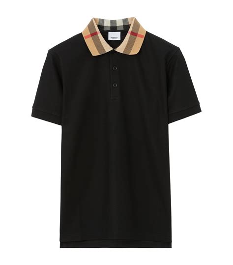 burberry brit men polo black color off|check collar polo shirt Burberry.